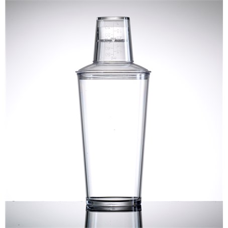Clear 3 Part Cocktail Shaker